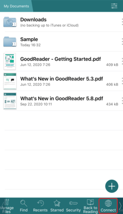 「Connect」をタップ